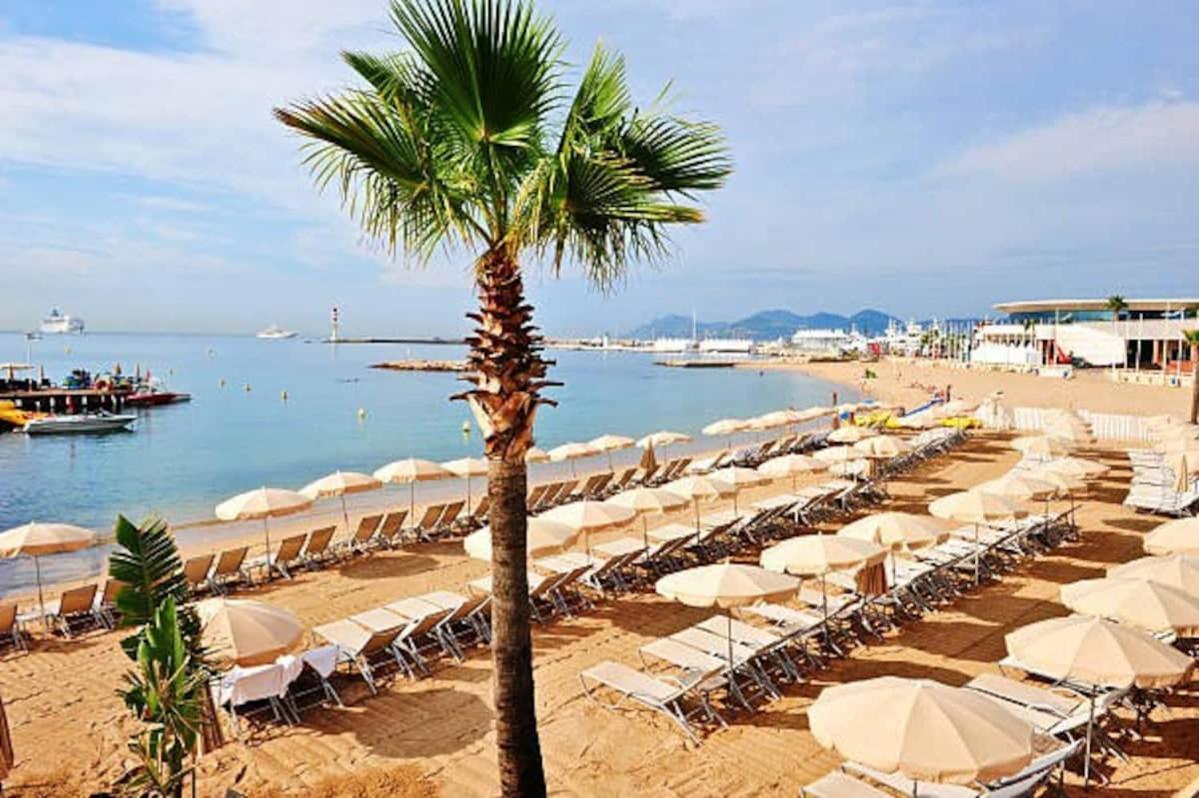 Cannes Plage 2Mn/45M2/Vue Mer/Inernet/Clim/Parking Prive Exteriér fotografie
